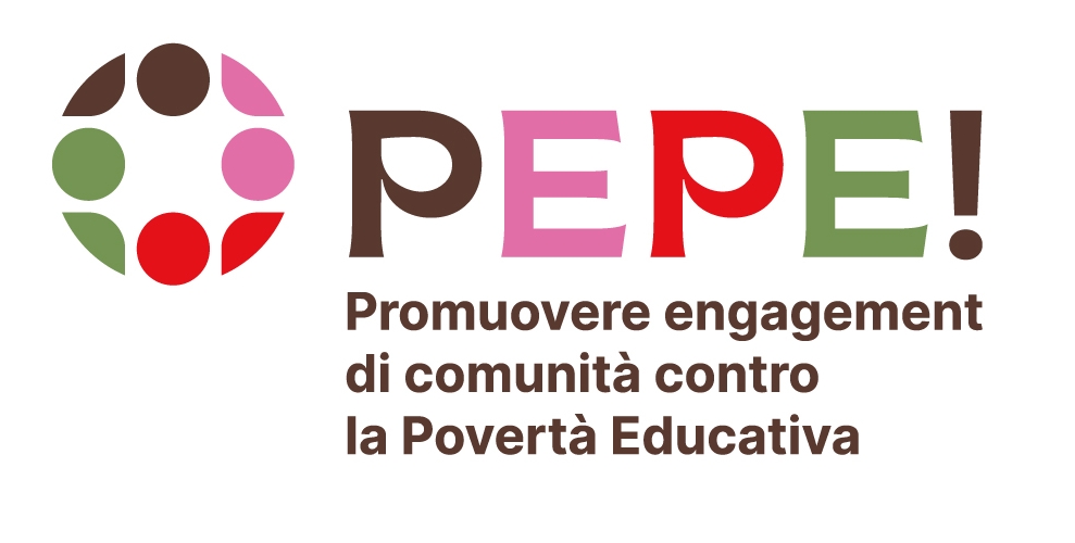 Pepe logo completo promuovere engagement di comunità contro la povertà educativa